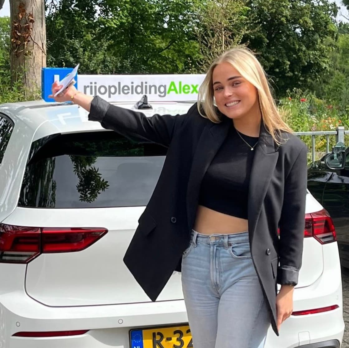 Geslaagde leerling van Rijopleiding Alex 1
